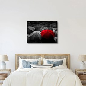 A nyitott napernyők képe (üvegen) (70x50 cm)