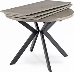 Kihúzható étkezőasztal 100–250 cm méretben, beton/fekete színben LUKAS