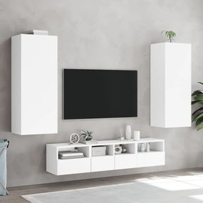 fehér szerelt fa fali TV-szekrény 40,5 x 30 x 102 cm