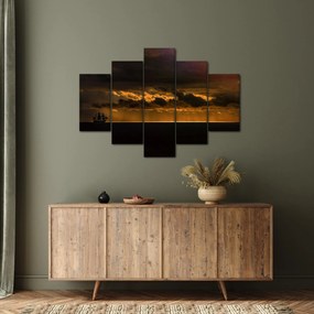 Egy vitorlás naplementekor képe (150x105 cm)