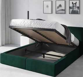 Ágy 140x200 Kárpitozott Hilton matrac Amber emelhető ágyrács