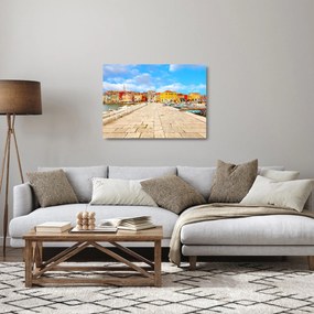 Üveg kép - Poreč régi isztriai városa, Horvátország (70x50 cm)
