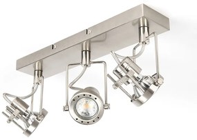 Ipari reflektor lámpa acél 3-lámpás forgatható és dönthető - Suplux