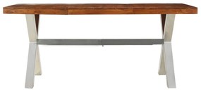 Tömör fa étkezőasztal paliszander felülettel 180 x 90 x 76 cm