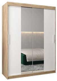 Ruhásszekrény 150 cm Toki 1 (szonoma tölgy + matt fehér). 1064912