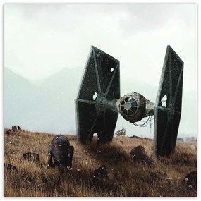 Gario Vászonkép Star Wars, droid és urhajó - Zehem Chong Méret: 50 x 50 cm