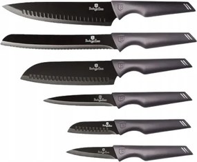 Robusztus modern konyhai kések Berlinger Haus Carbon Pro sorozat 6 db