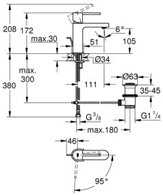 GROHE 23870003 - PLUS mosdócsaptelep, S méret, fényes króm