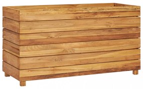 újrahasznosított tíkfa és acél magaságyás 100 x 40 x 55 cm