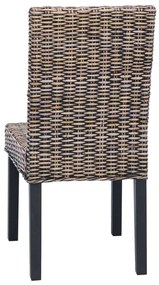 Étkezőszék 2 pcs Fekete Mosás 45 x 54 x 93 cm Tömör Mahagóni Fa