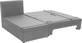 ERIS Kinyitható sarokkanapé Zöld/fekete