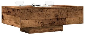 antik fa színű szerelt fa dohányzóasztal 85 x 55 x 31 cm