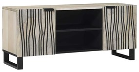 TV szekrény Fehér 160 x 30 x 30.5 cm tömör mangófa
