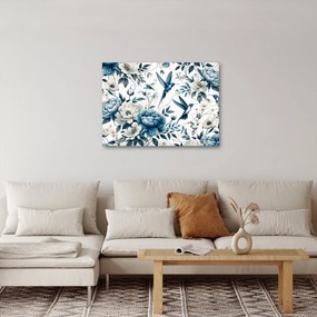 Kép - Kolibrikok virágokkal (70x50 cm)