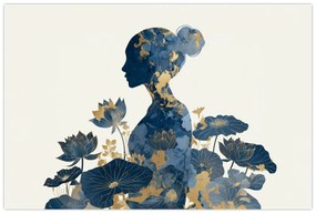 Kép - Márvány női profil (90x60 cm)