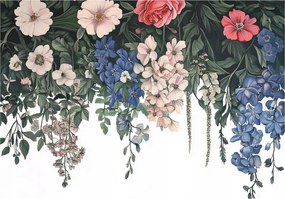 Fotótapéta Függő Virágok Levelek Hálószoba Nappali Tapéta Flizelina 350x250