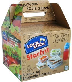 LocknLock 4 db-os ételtároló doboz palackkal