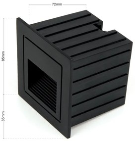 Orion AL 11-1217 - LORO LED beépíthető lámpa 2W 230V IP65 fekete