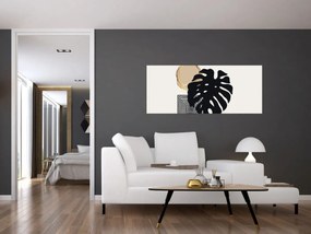 Kép - Absztrakció trópusi levelekkel N⁰2 (120x50 cm)