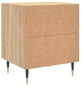 2 db sonoma tölgy színű szerelt fa éjjeliszekrény 40x35x47,5 cm