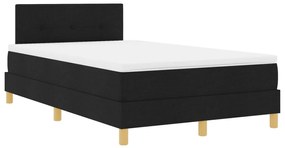 Box Spring Ágy Matraccal Fekete 120x200 cm Textil