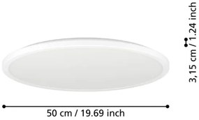 Eglo 901448 -LED Fürdőszobai mennyezeti lámpa ROVITO 16,8W/230V átm. 50cm IP44 fehér