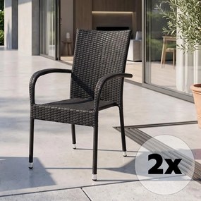 PARIS Kerti rattan szék szett - 2 db