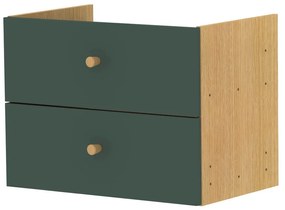 Zöld fiókos modul 43x33 cm Z Cube - Tenzo