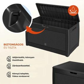 RATO tárolódoboz, 310L, 119x48x60 cm, antracit Prosperplast