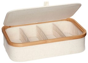 Bamboo 2 db-os bézs textil rendszerező szett - Hübsch