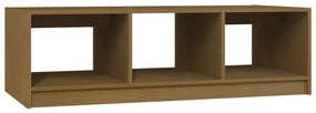 Mézbarna tömör fenyőfa dohányzóasztal 110 x 50 x 34 cm