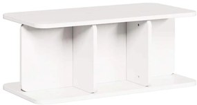 Dohányzóasztal Fehér 80 x 39,5 x 33,5 cm Tömör fenyőfa