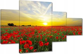 Vászonkép 130x80 Pipacsmező nyugattal