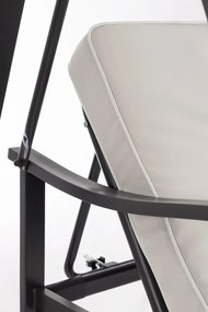 Antracitszürke-bézs fém kerti hintaágy Taurus – Bizzotto