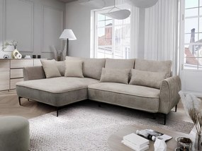 Sarokkanapé, szürkésbézs Taupe, balos, MURIEL ROH