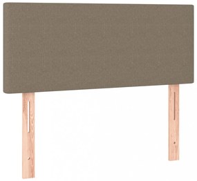 tópszínű szövet rugós ágy matraccal 80 x 200 cm