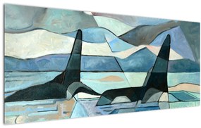 Kép - Orcas (120x50 cm)