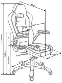 Lotus irodai fotel, szürke / fekete