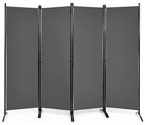 4 paneles paraván 173cm szürke