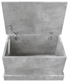 betonszürke szerelt fa tárolóláda 50 x 30 x 28 cm