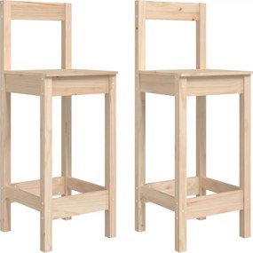 vidaXL 2 db tömör fenyőfa bárszék 40 x 41,5 x 112 cm