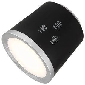 Globo 58454B - MEEYA LED érintős asztali lámpa, 6W, 3,7V, fekete