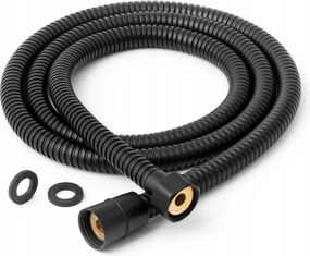 Fekete Zuhanycső Zuhanytömlő 150CM Fém Robustus 1,5M Sannit