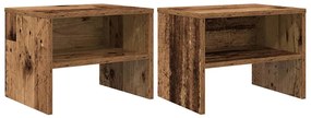 Éjjeliszekrény 2 pcs Régi fa 40 x 40 x 30 cm Faanyag