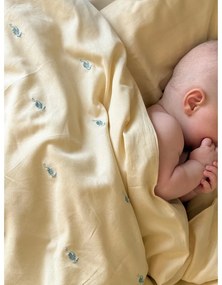 Világossárga bio pamut gyerek ágyneműhuzat babaágyhoz 70x100 cm Sea Garden – Cam Cam Copenhagen