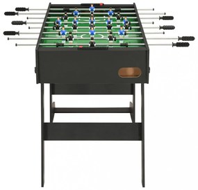 fekete összecsukható csocsóasztal 121 x 61 x 80 cm