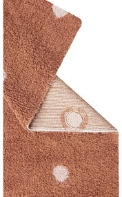 Téglavörös mosható kézi szövésű pamut gyerek szőnyeg 100x150 cm Mini Dot Chestnut – Lorena Canals