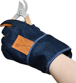 Denim kék-narancssárga kerti kesztyű - Esschert Design