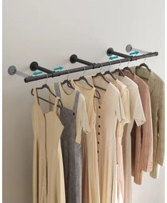 Falra szerelhető vállfatartó LINEA, fekete