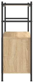 sonoma tölgy színű szerelt fa és vas könyvespolc 80x30x78,5 cm